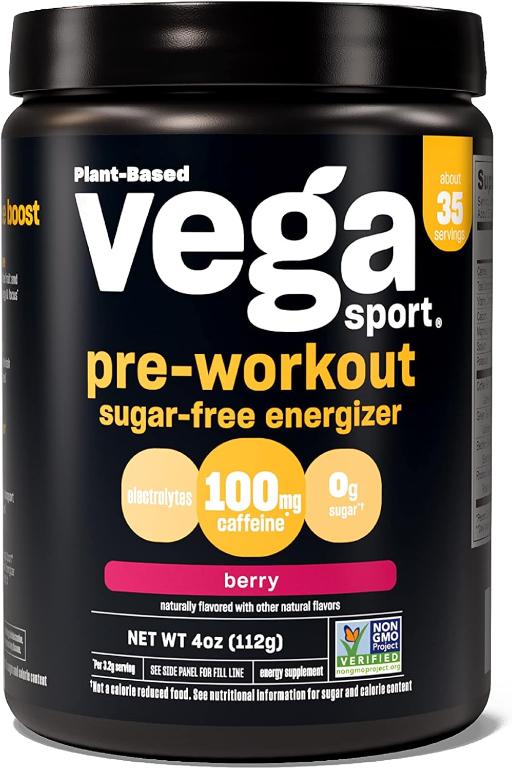 Vega Sport Sugar Free Pre-Workout Energizer for Energy & Focus