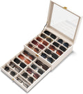 20 Slots Sunglass Organizer for Women Men - Clear UV Lid Display