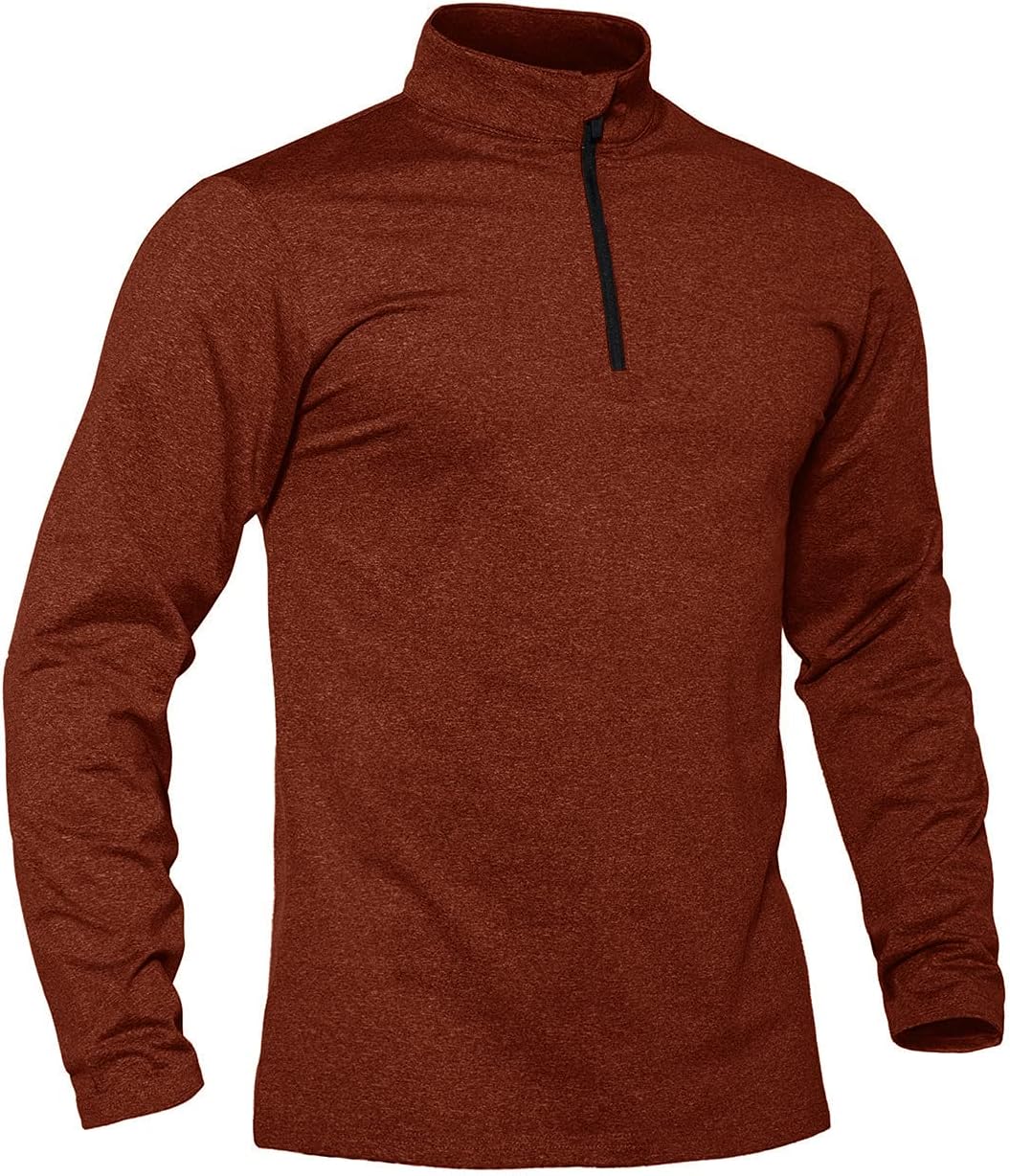 TACVASEN Men's Quarter Zip Pullover for Active Sportswear