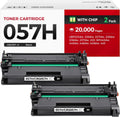 High Yield 057H Toner Cartridge Black 2-Pack for Canon Printers
