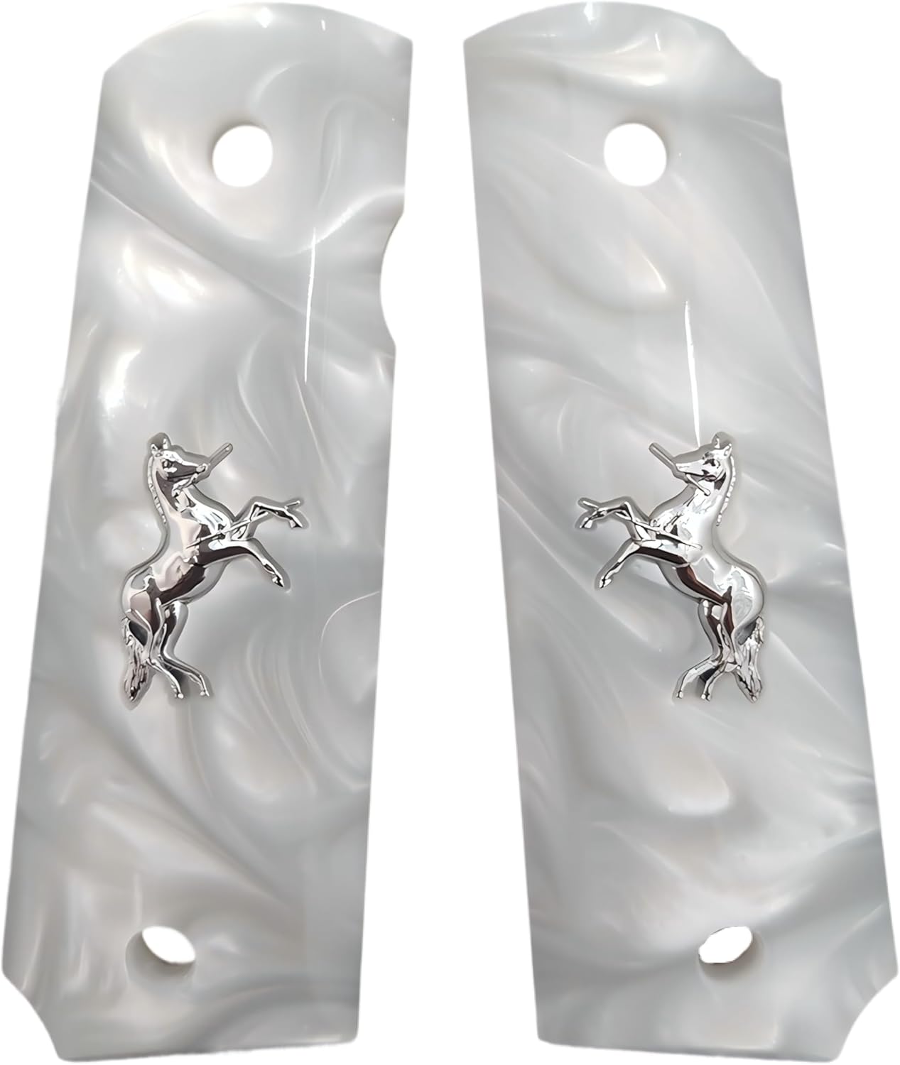 1911 Grips Full Size with Stunning Pearl and Horse Emblems