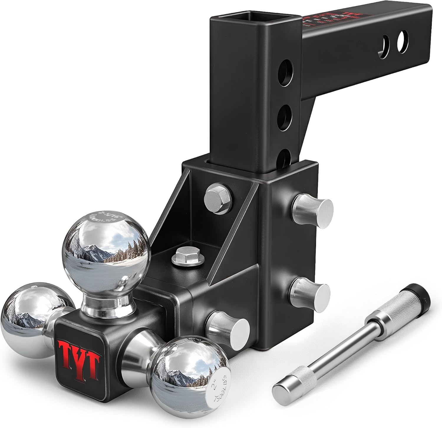 TYT Adjustable Tri-Ball Trailer Hitch for Versatile Towing Needs