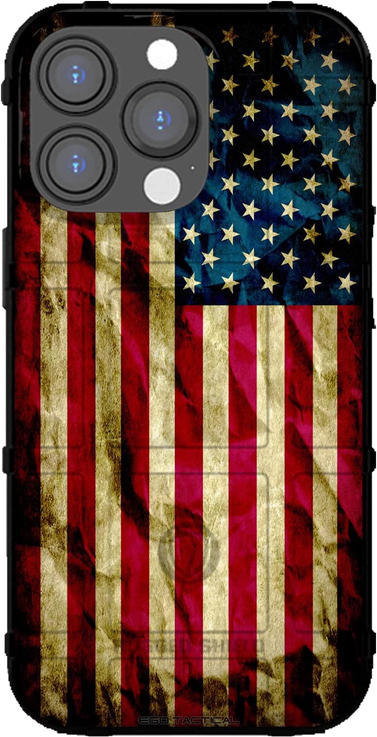 EGO TACTICAL Rugged Shield Case for iPhone 14 Pro - Old Glory