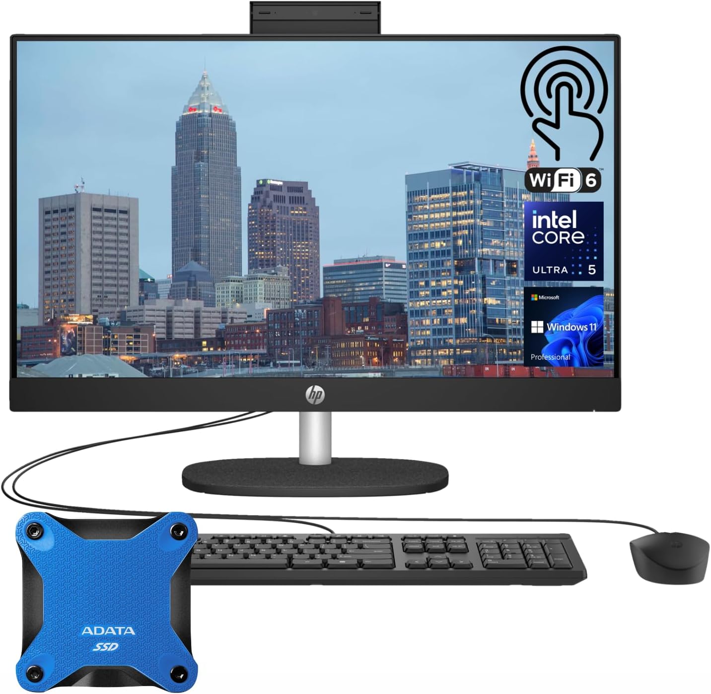 HP 24 Ultra 5 AI All-in-One Desktop, 64GB DDR5, 2TB SSD