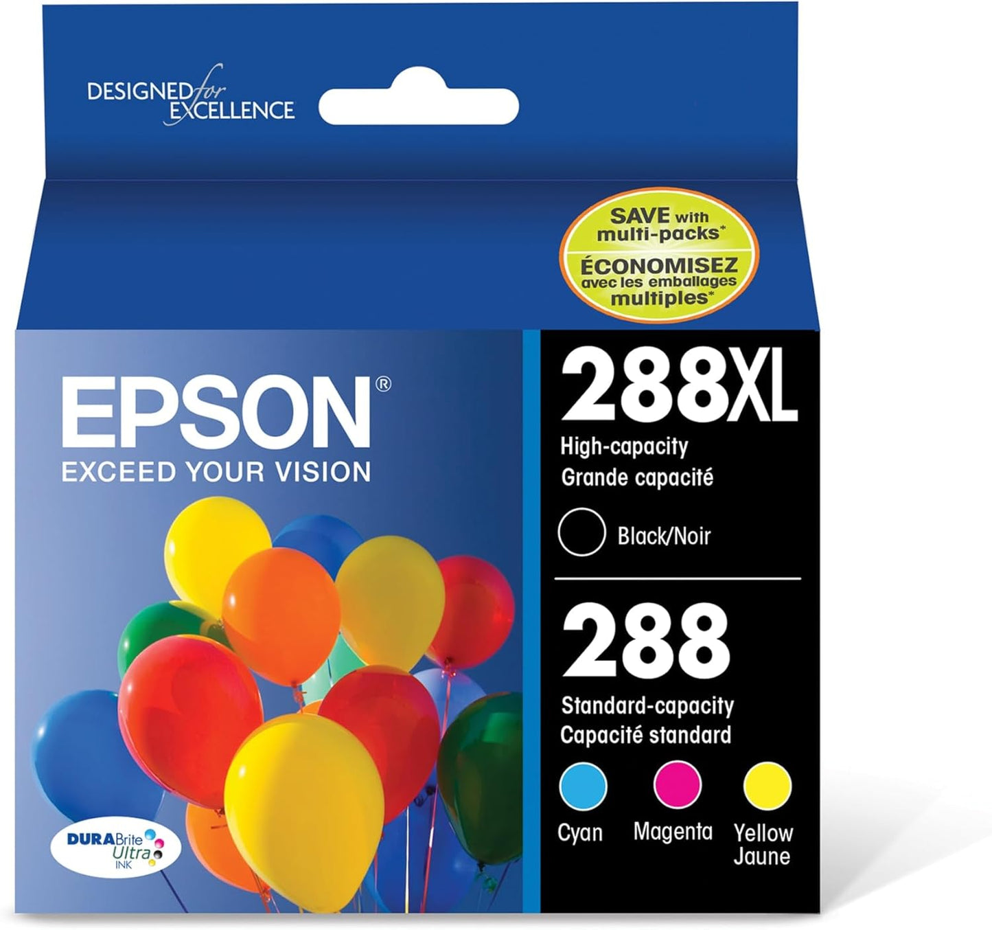 EPSON 288 DURABrite Ultra Ink Combo Pack: High Capacity & Vibrant Colors