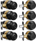Entry Door Knob and Deadbolt Combo Set Keyed Alike - Matte Black