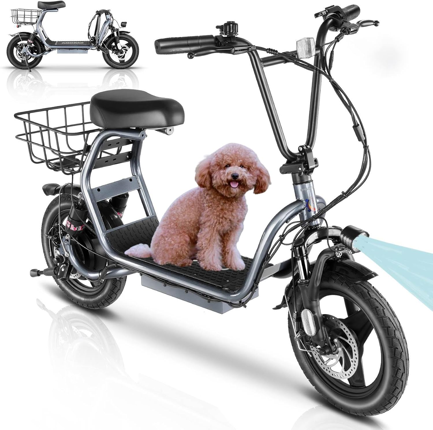 Caroma Peak 1200W Electric Scooter with Seat for Adults