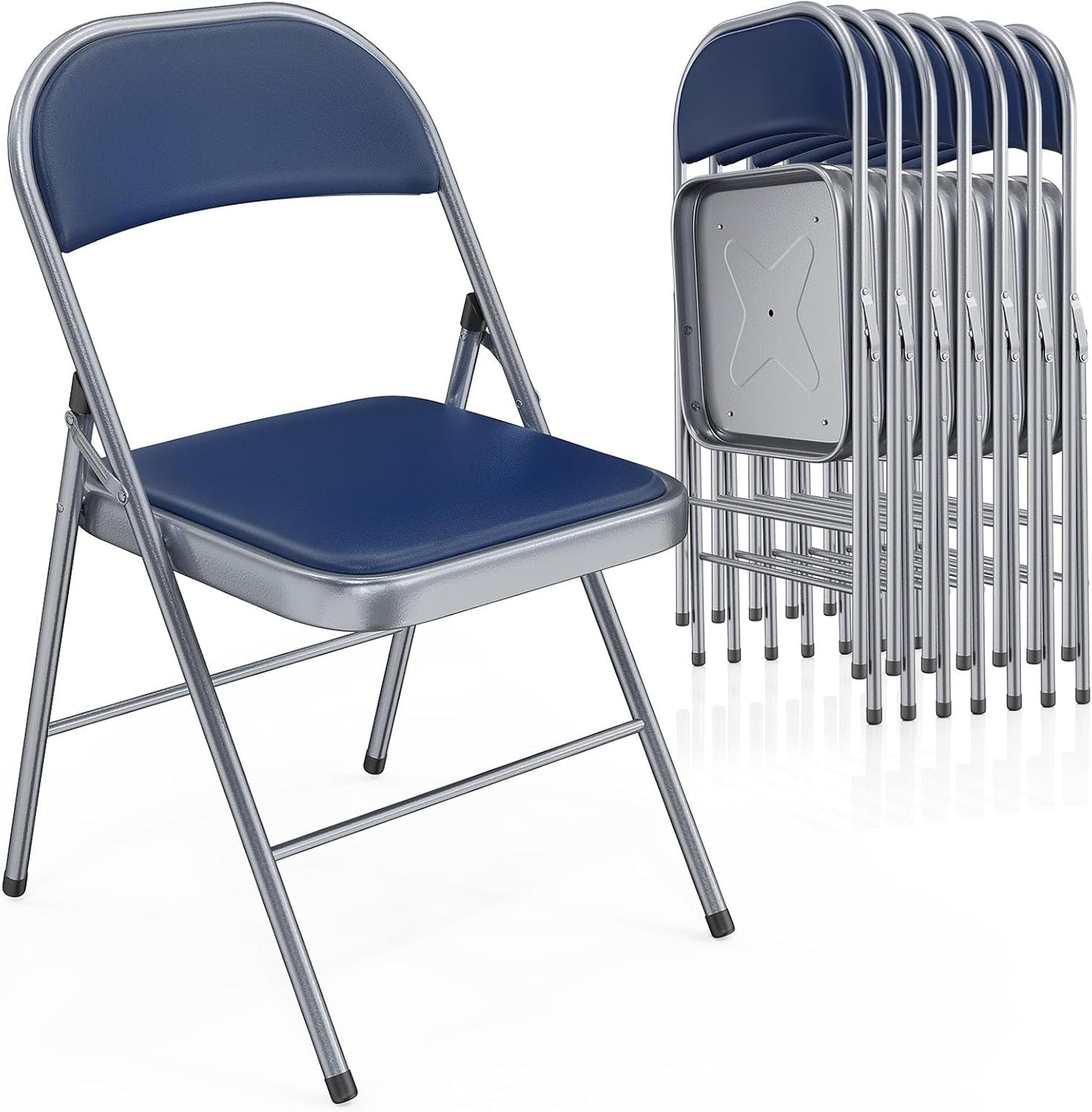 VINGLI Folding Chairs with Padded Seats for Comfort and Style