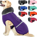 QBLEEV Warm Dog Coat - Reflective Waterproof Winter Turtleneck