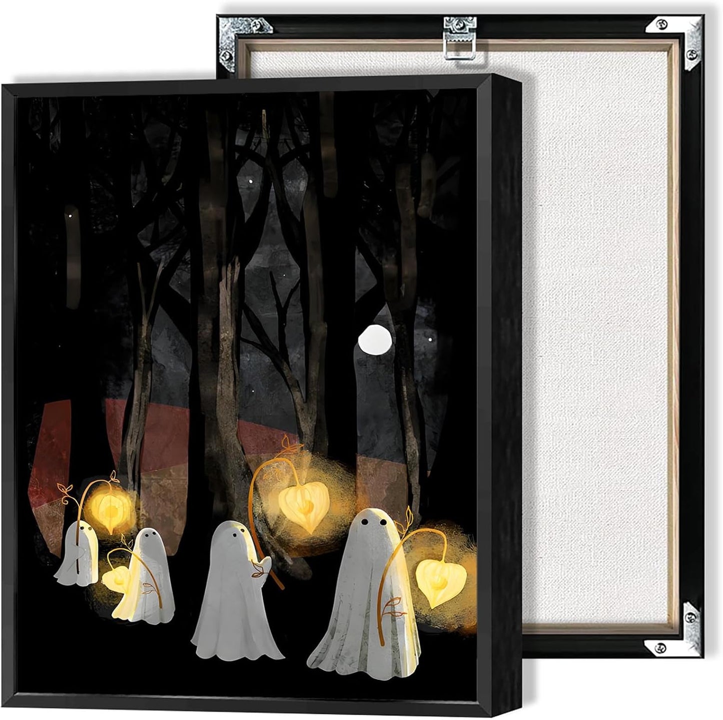 Retro Halloween Forest Ghost Wall Art for Unique Home Decor