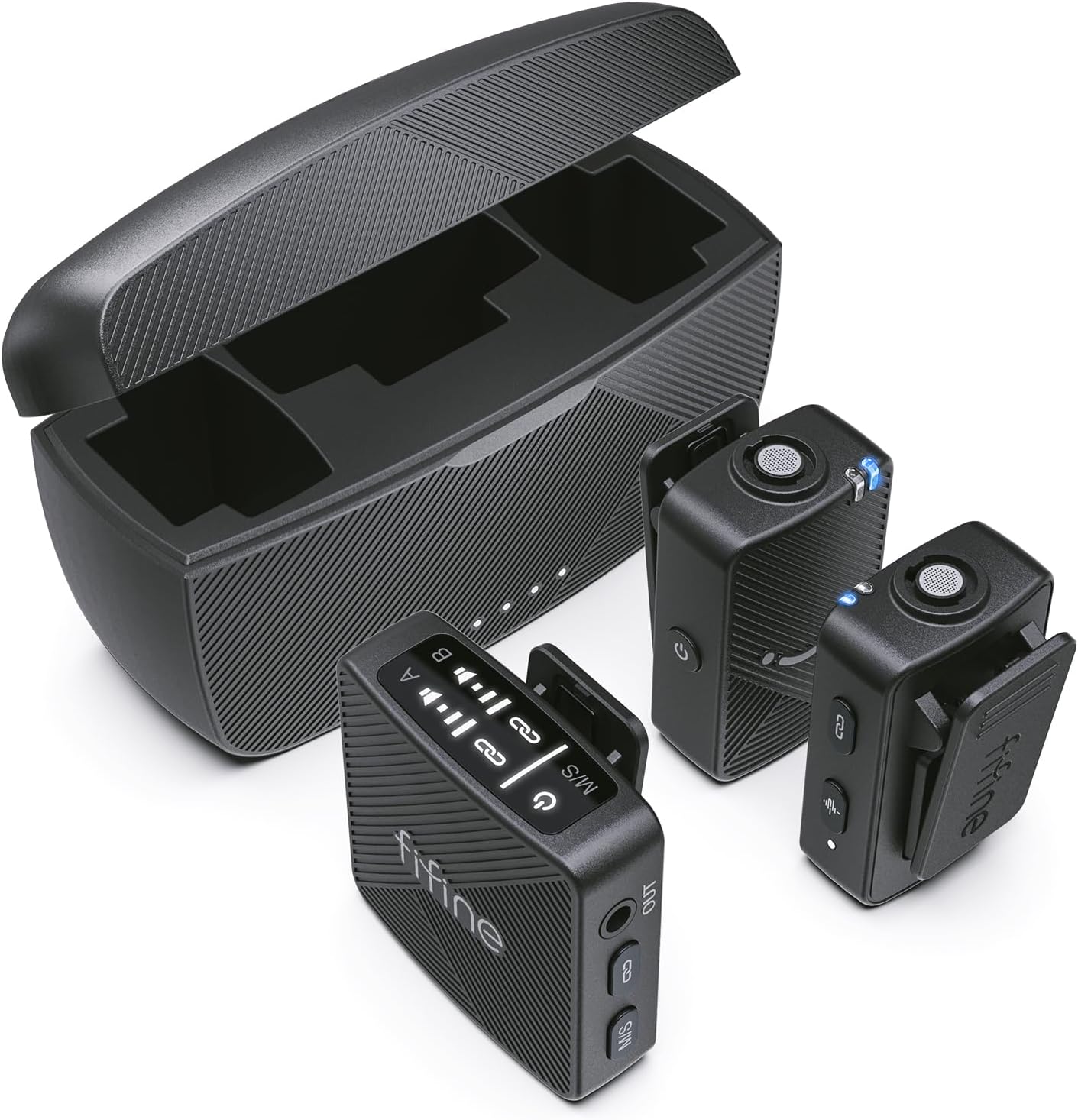 FIFINE Wireless Lavalier Mic 2 Pack - Vlog & Interview Ready