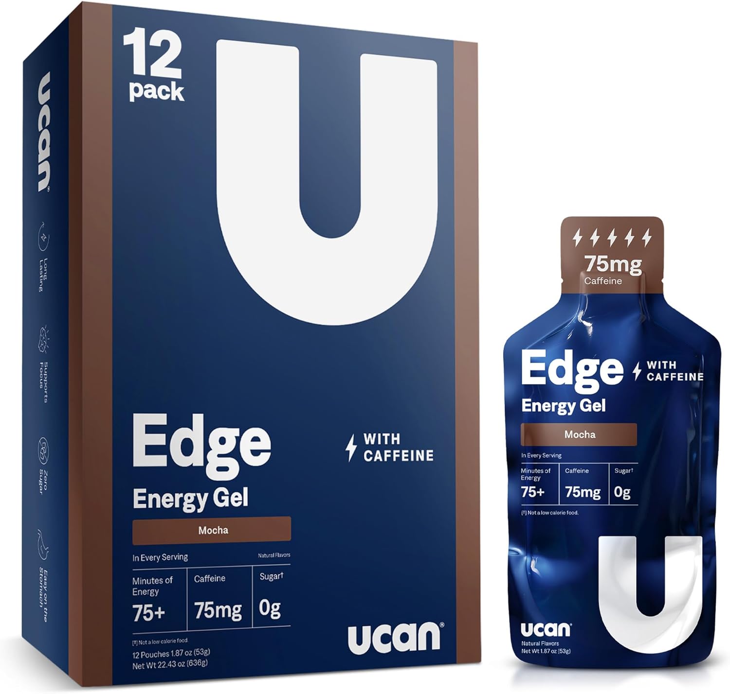 UCAN Edge Energy Gel Shots for Running, Training, and Fitness