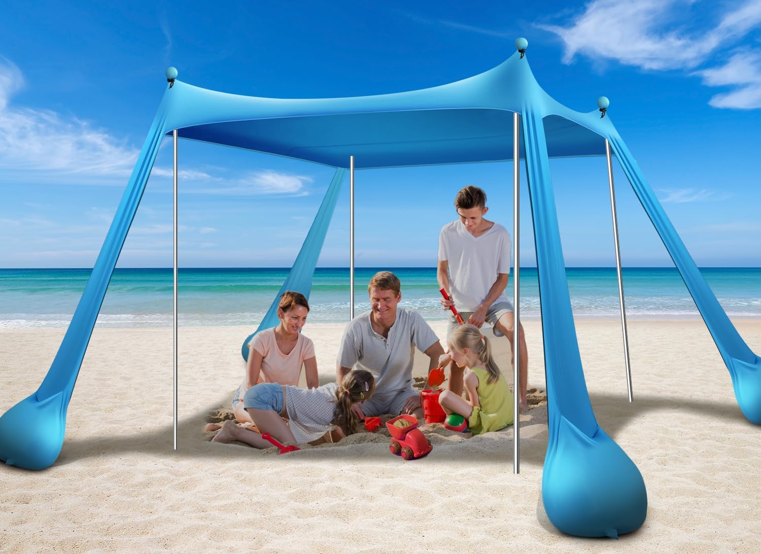 Beach Tent Canopy with UPF50+ Protection for Outdoor Fun