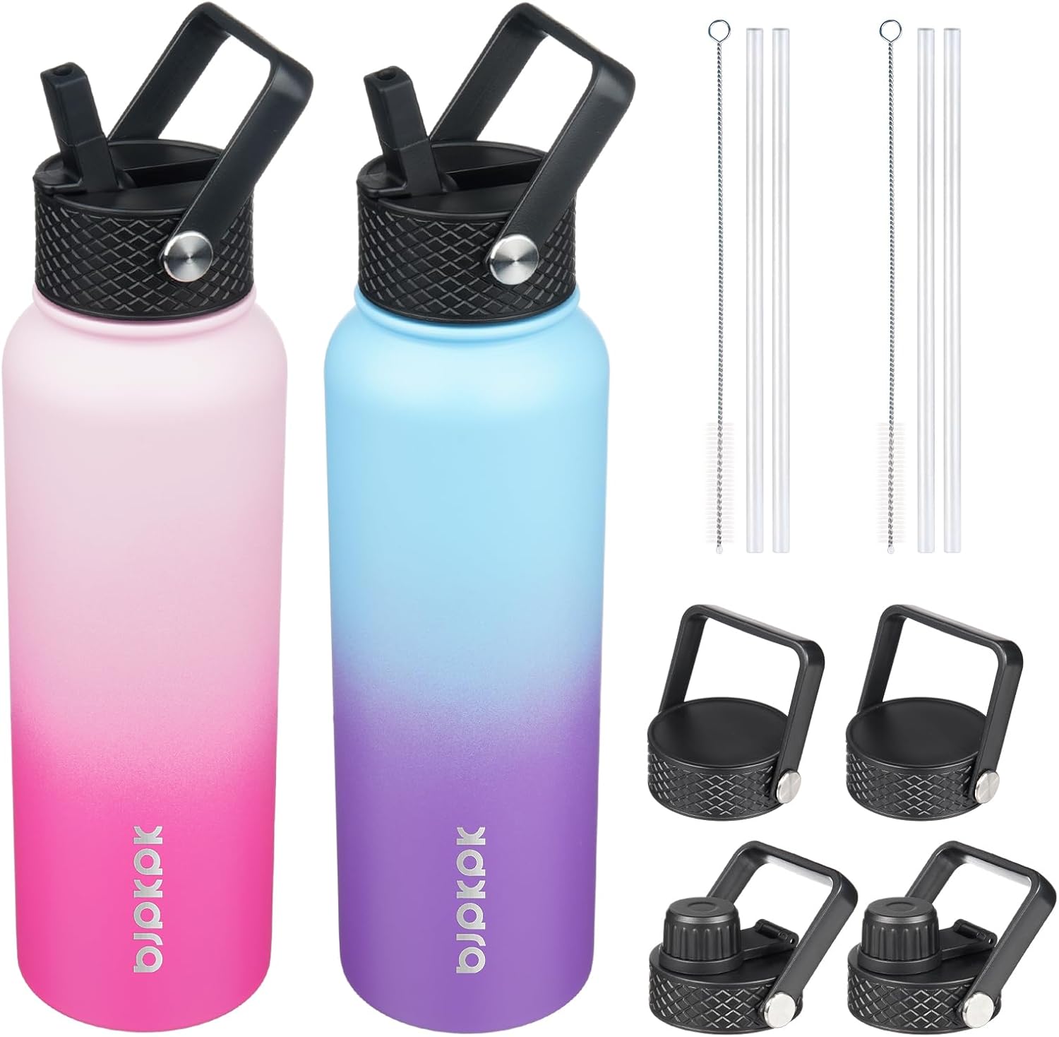 BJPKPK 2 Pack Insulated Water Bottles for Every Adventure