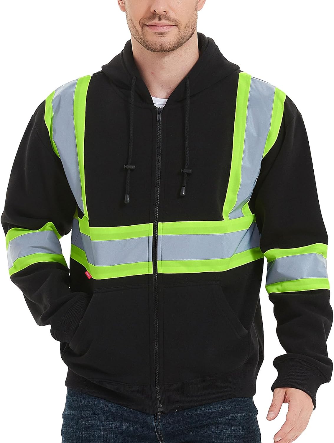 ProtectX Hi Vis Hoodie for Men Women Safety Sweatshirt Reflective