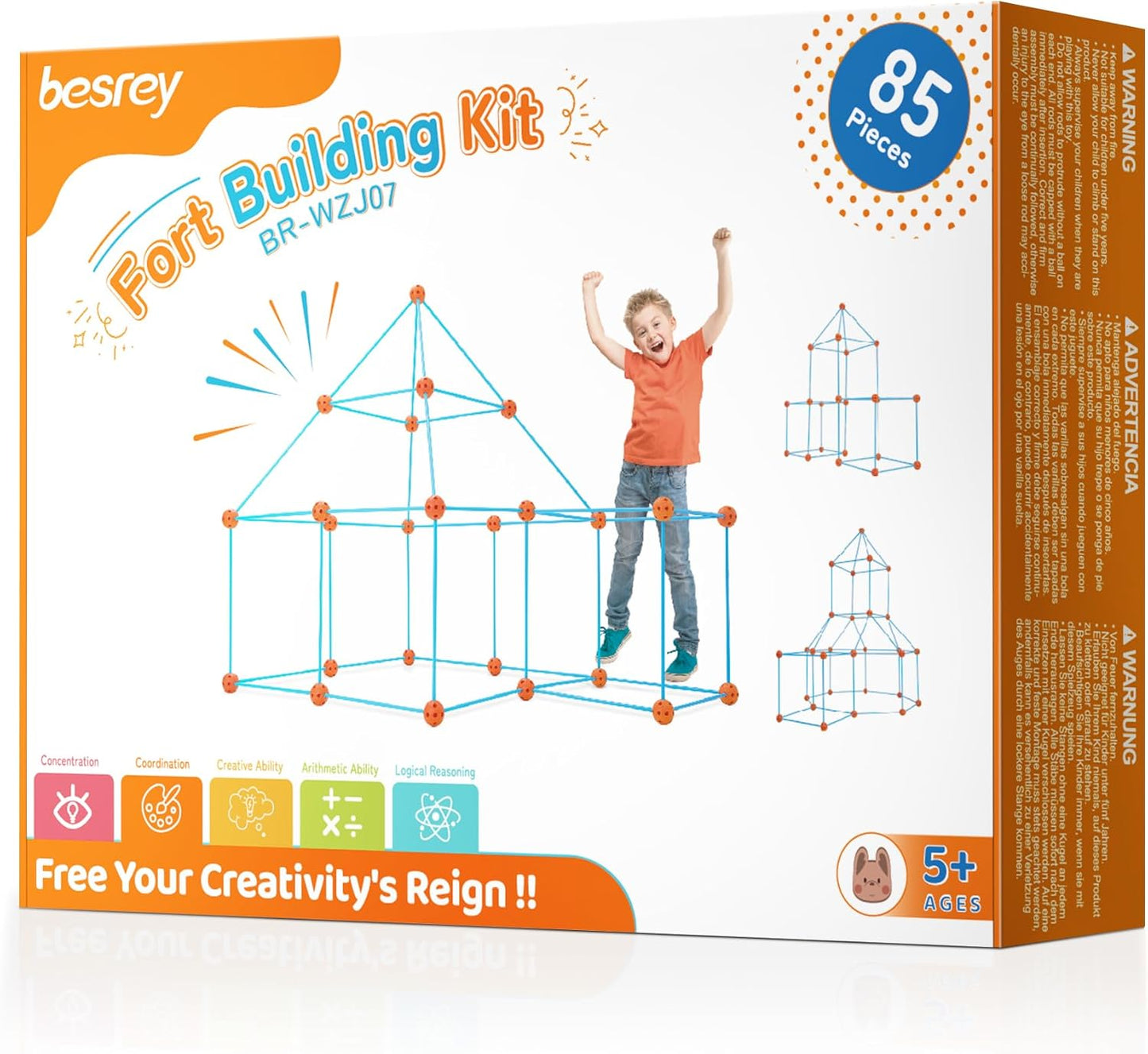 Ultimate Kids Fort Kit for Indoor & Outdoor Fun - 85 Pcs