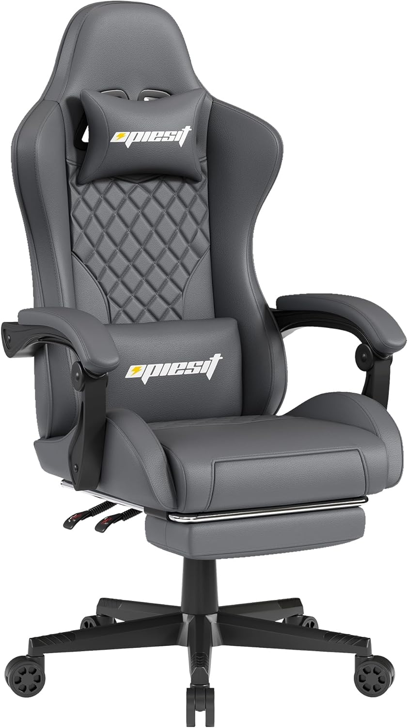 Gaming Chair with Footrest, Ergonomic Design for Comfort
