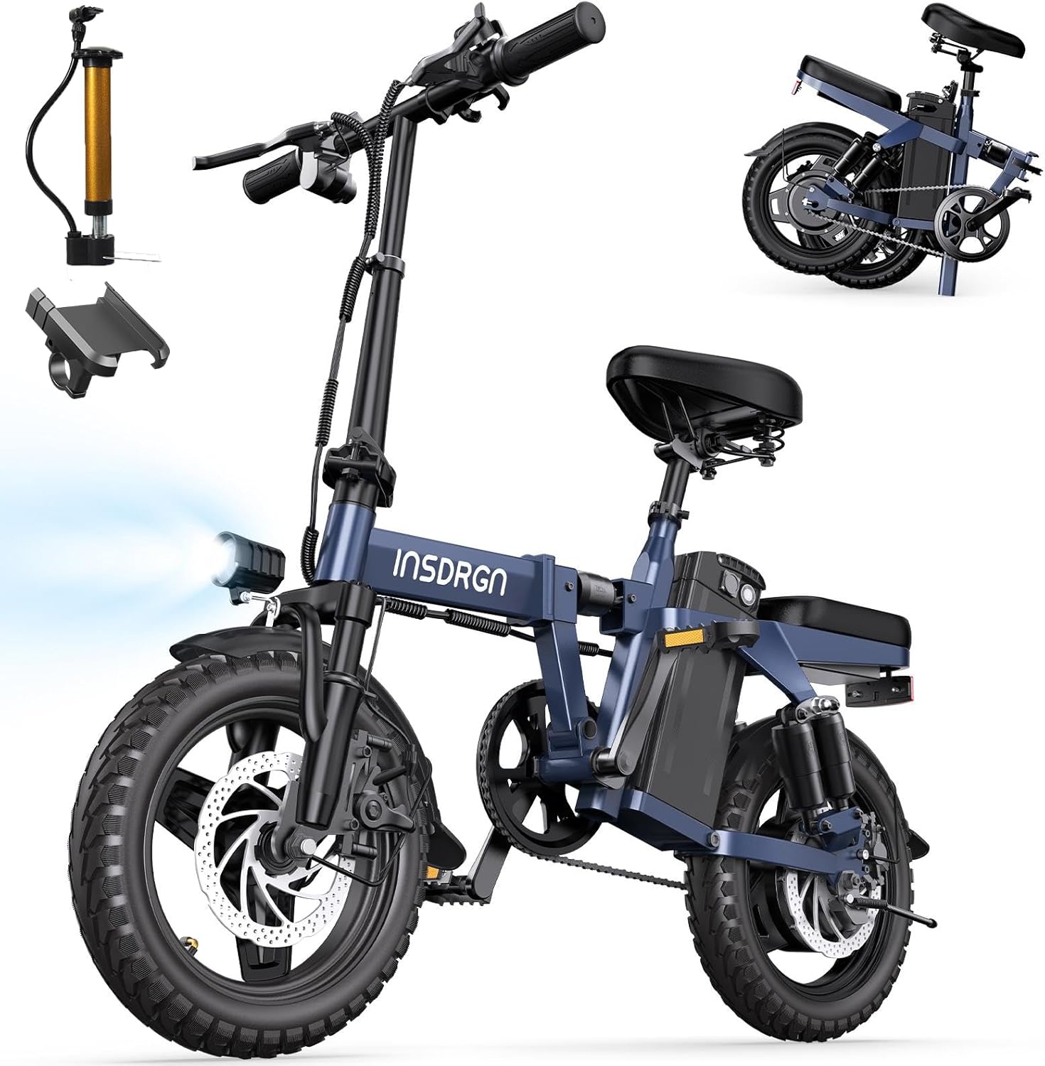 Electric Bike for Adults Peak 650W with 14in Fat Tires