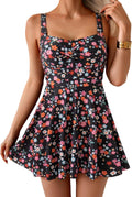 One Piece Swimdress Swimsuit for Women Tummy Control Wrap