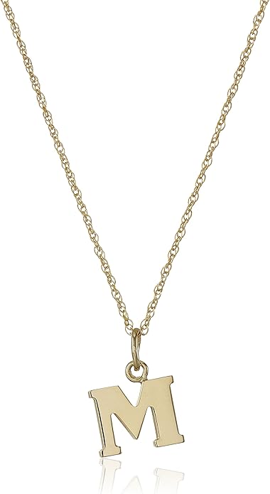 14k Gold-Filled Letter Charm Pendant Necklace for Personal Style