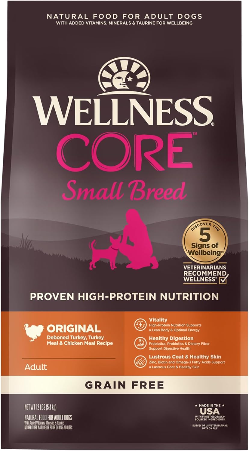 Wellness CORE Dry Dog Food for Small Breeds, Grain-Free Recipe
