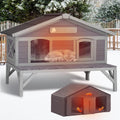 GUTINNEEN Insulated Outdoor Cat House for Winter Comfort