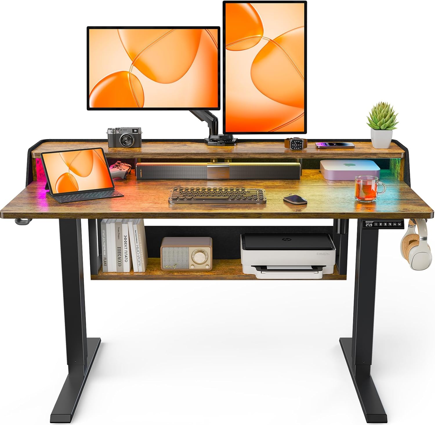 ErGear Electric Standing Desk: Height Adjustable & Storage