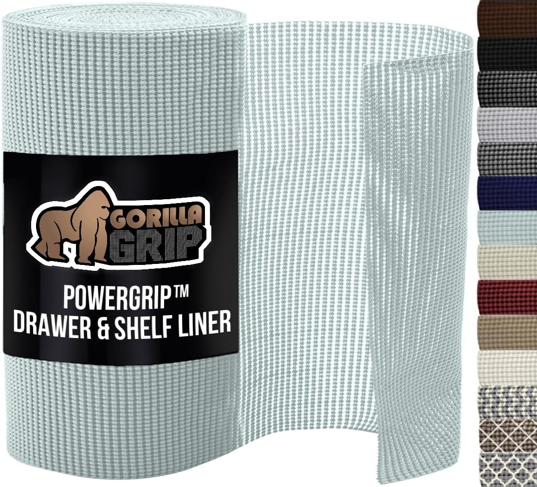 GORILLA GRIP powerGRIP Drawer Shelf Liner for Kitchen Cabinets