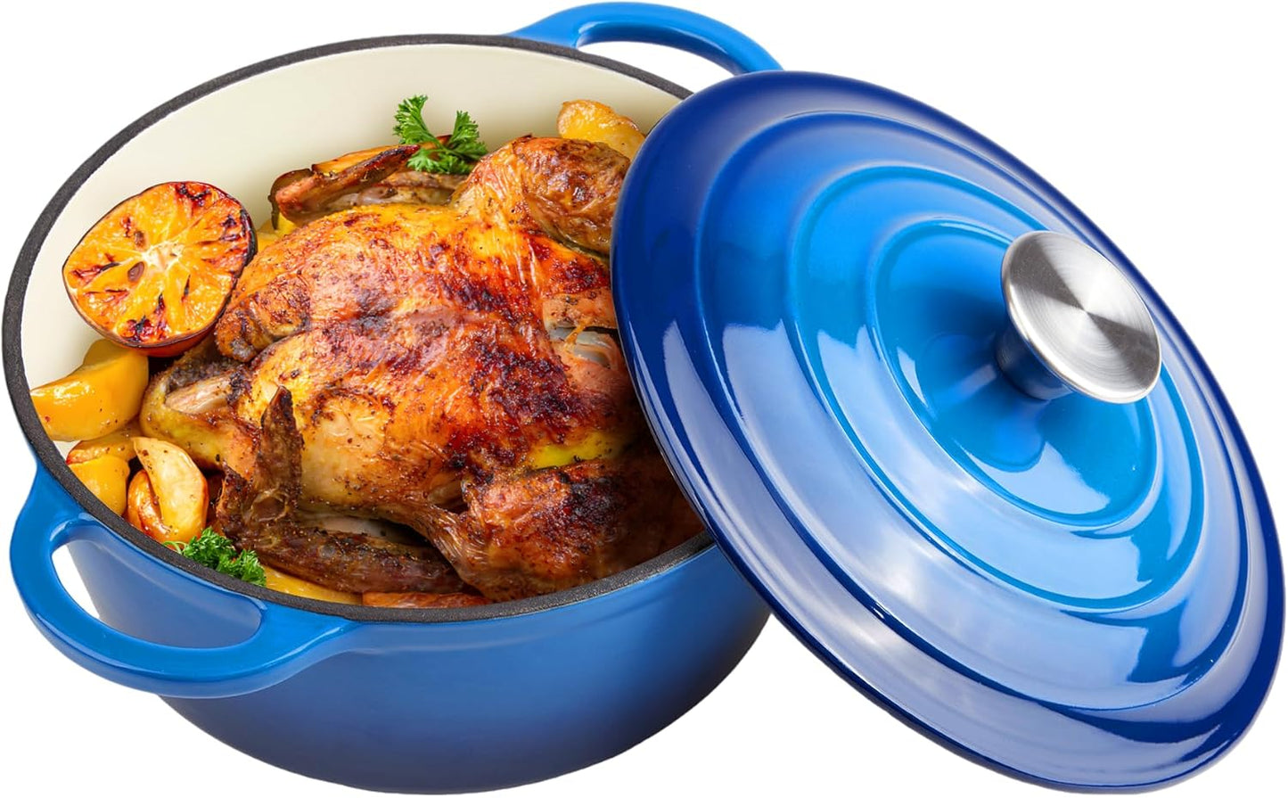 6 Quart Enameled Cast Iron Dutch Oven for Versatile Cooking