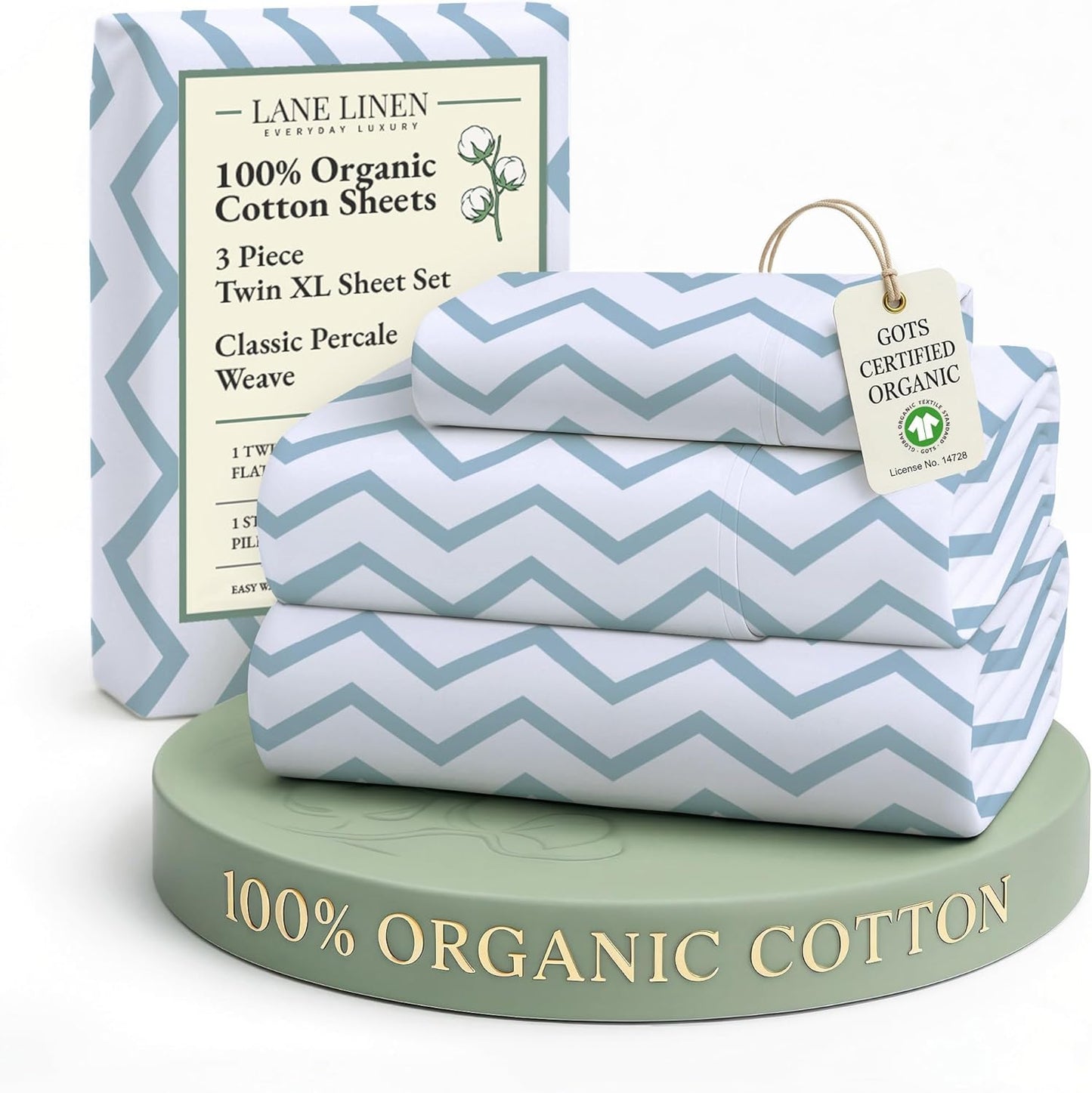 Lane Linen Twin XL Cotton Sheet Set - Soft & Comfy Bedding
