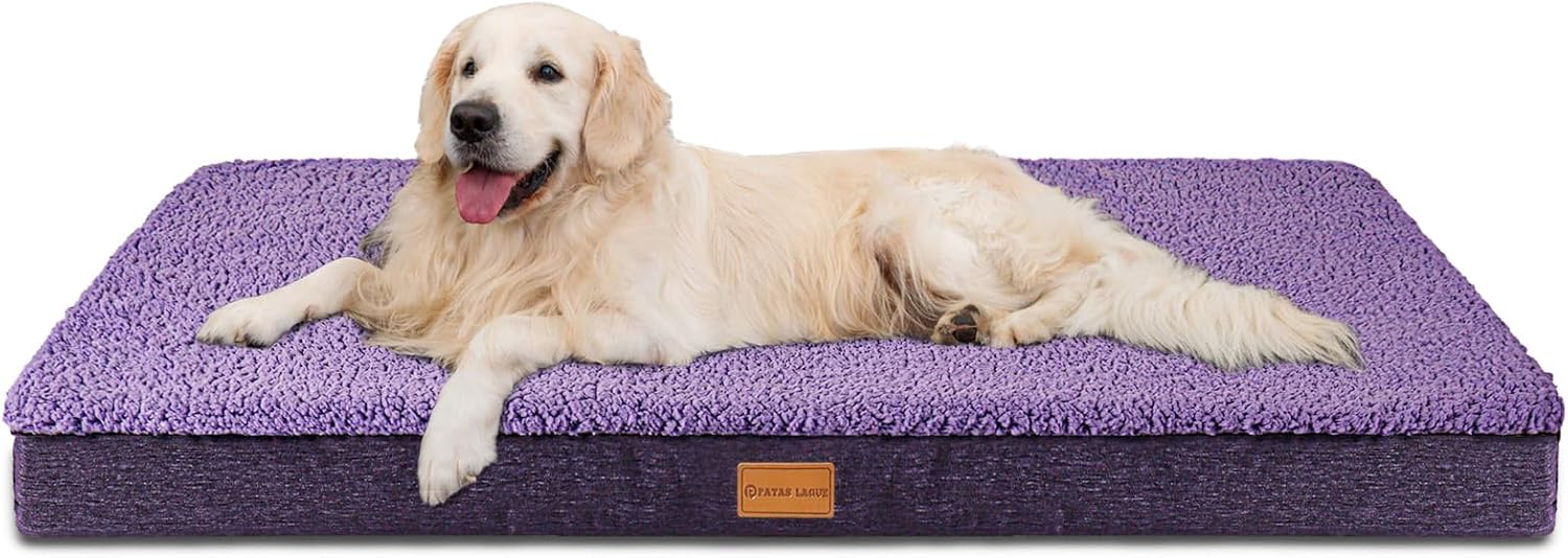 Orthopedic XL Dog Bed with Soft Waterproof Egg Crate Foam