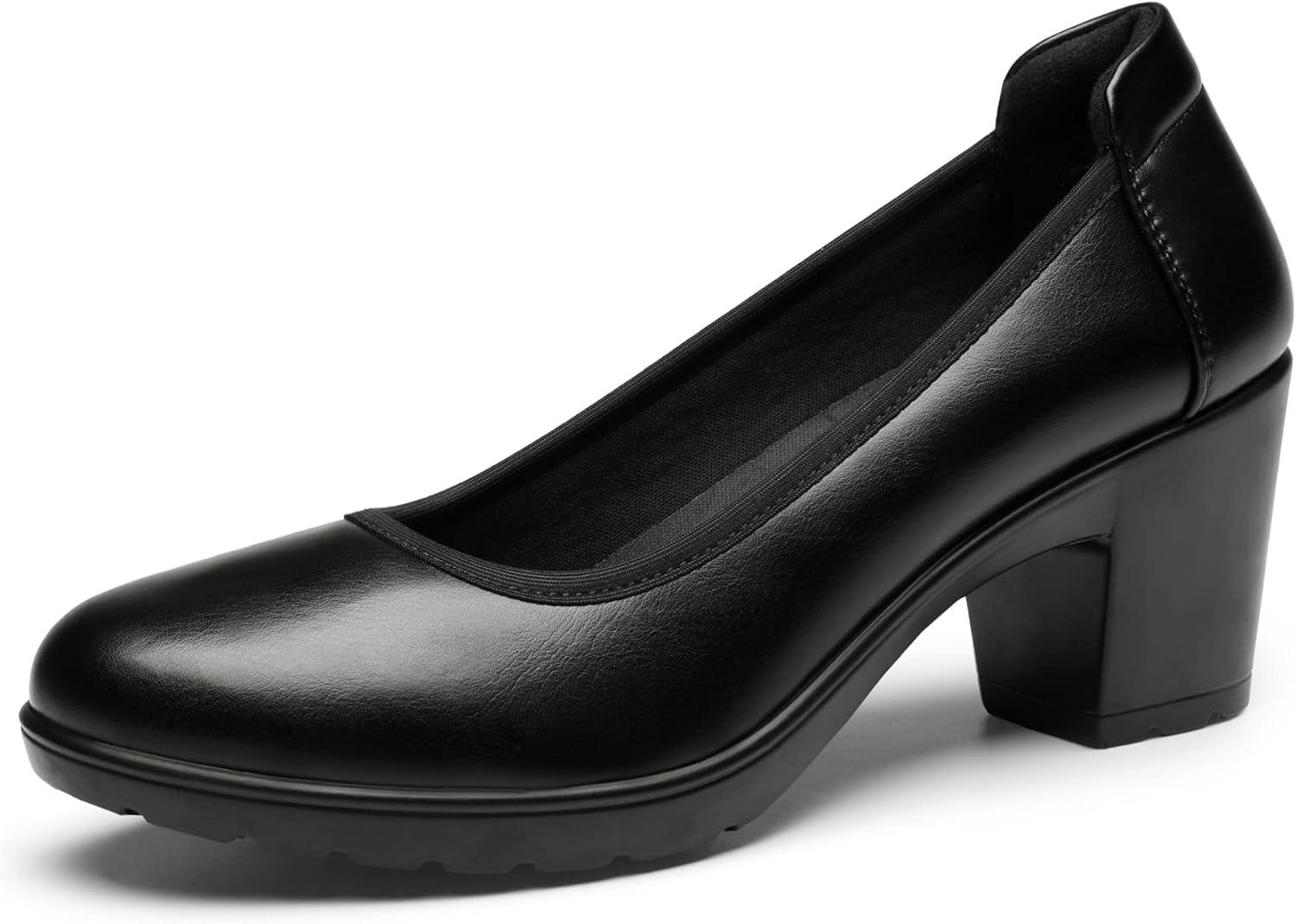 DREAM PAIRS Women's Chunky Closed Toe Low Block Heels for Work