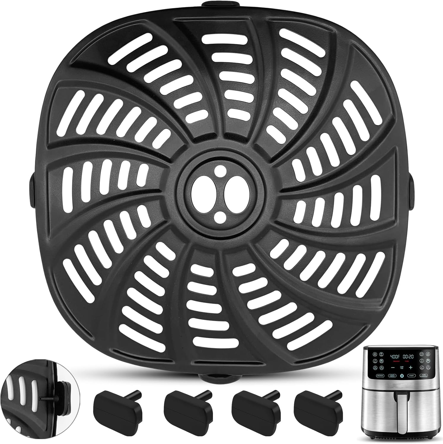 Upgrade Your Air Fryer: Nonstick Rack & Tray Set by ZuKaYeHome
