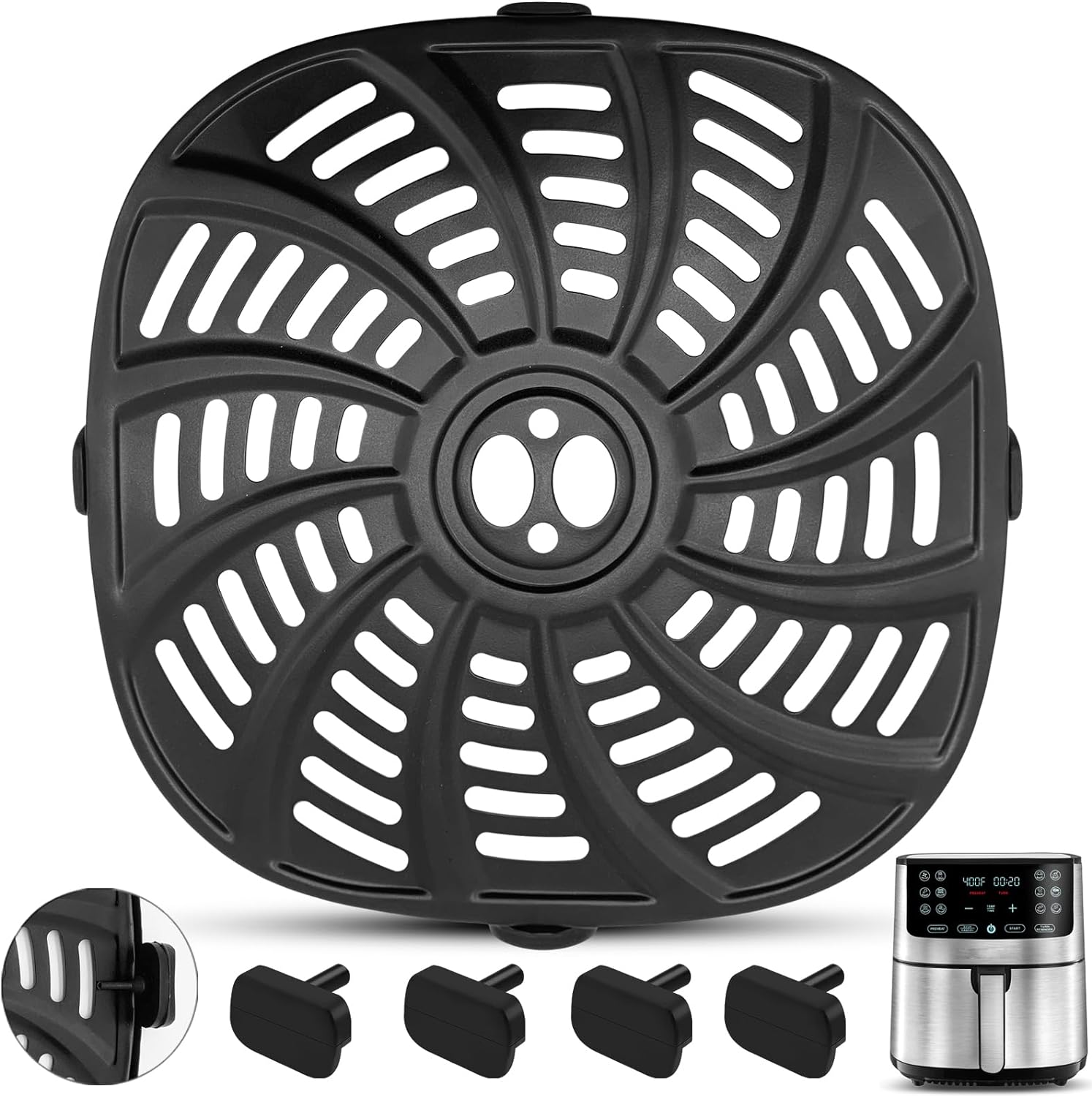 Gourmia Air Fryer Grill Pan for Crispy Results