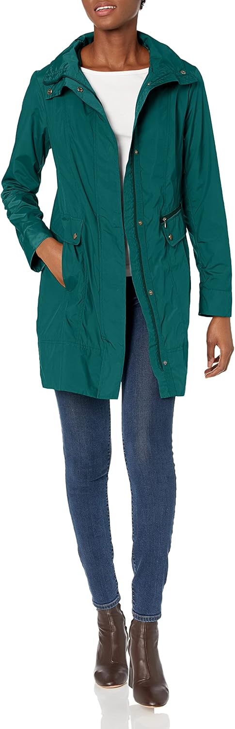 Chic Packable Hooded Rain Jacket for Women by Cole Haan