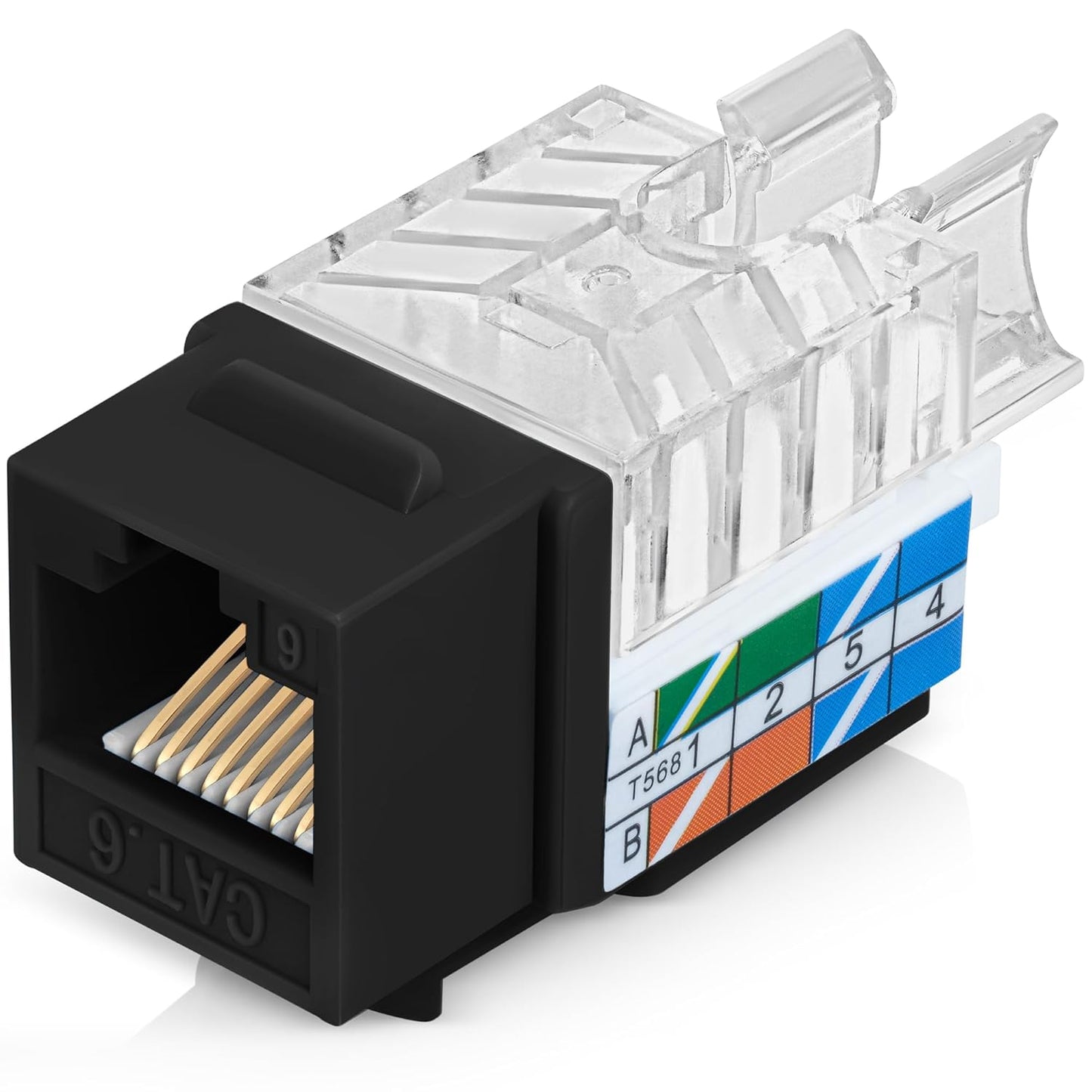 Everest 45 Angled RJ45 Cat6 Keystone Jacks for Easy Installation