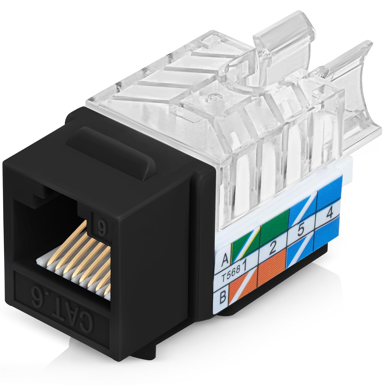 Everest 45 Angled RJ45 Cat6 Keystone Jacks for Easy Installation