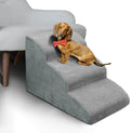 3 Steps High Density Foam Dog Stairs Ramps - Safer Climb for Small