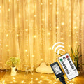 Twinkle Star 6.6x9.8ft 300 LED Curtain Lights - Warm White Ambience