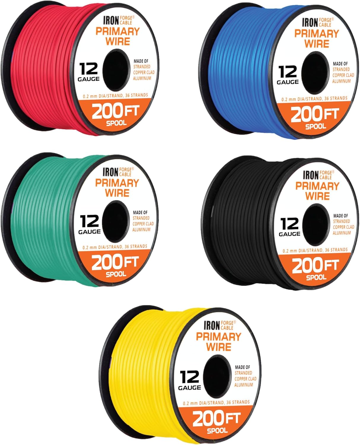 Iron Forge Cable 12 Gauge Primary Automotive Wire Assortment Pack