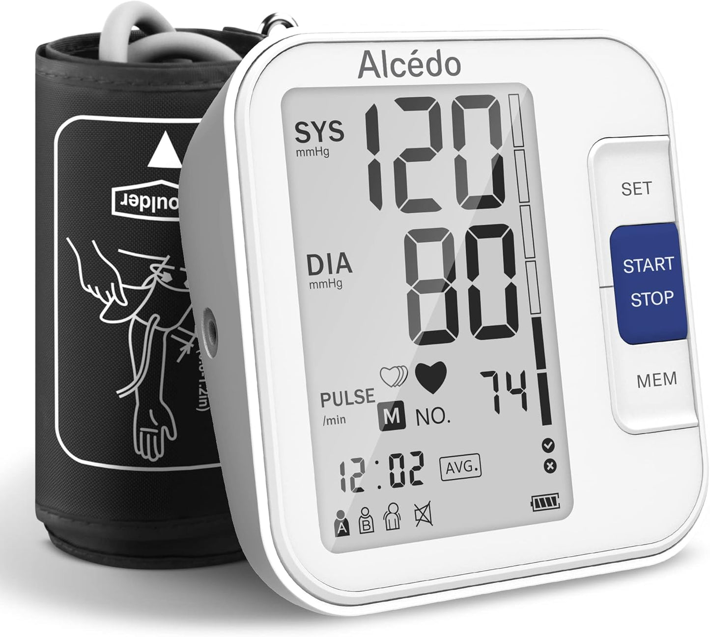 Alcedo Blood Pressure Monitor for Home Use with Large Cuff