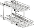 2-Tier Pull Out Kitchen Cabinet Organizer - Slide Out Pantry Storage