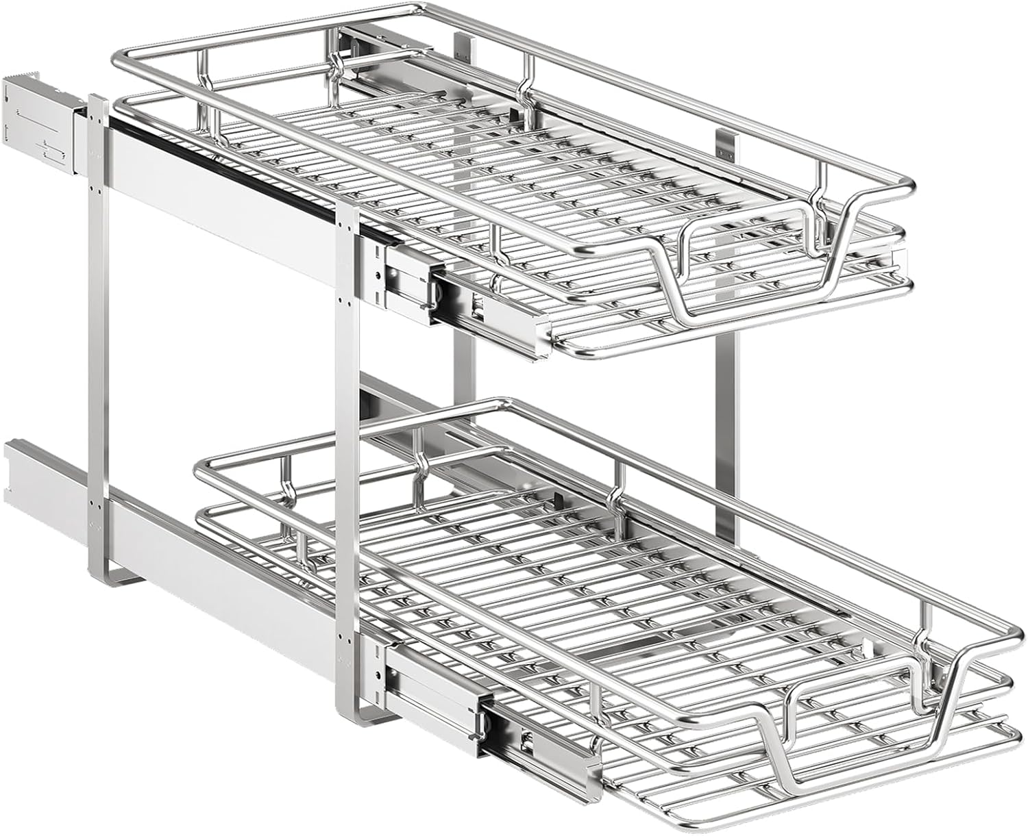 2-Tier Kitchen Cabinet Organizer for Efficient Storage Solutions