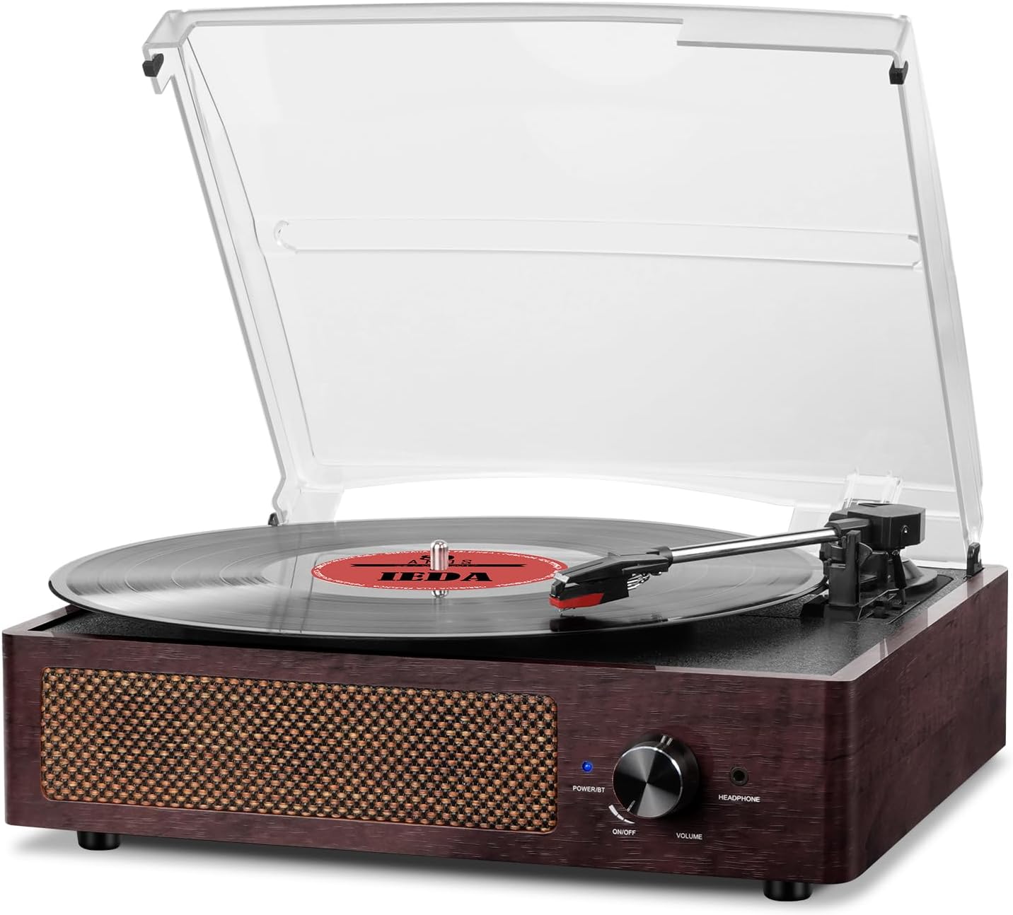 Vinyl Record Player Bluetooth Turntable with Built-in Speakers