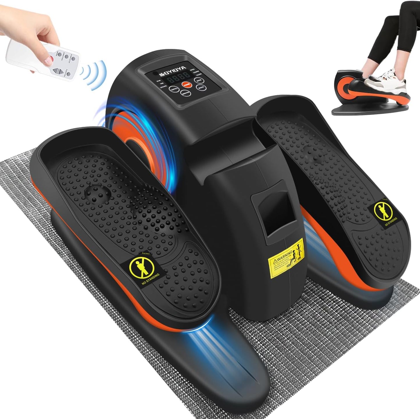Compact Remote Elliptical for Sitting Workouts - QYIQYA