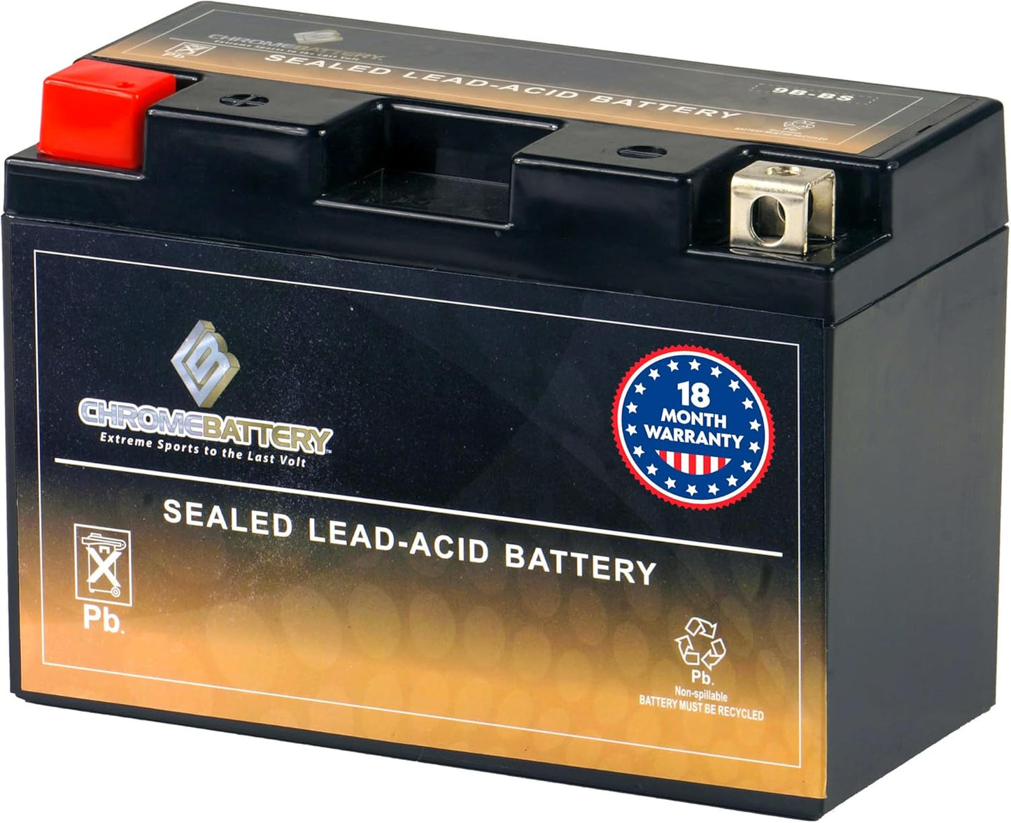 YTX9B-BS 12V AGM Battery for Sportbike, ATV, Scooter, Jet Ski