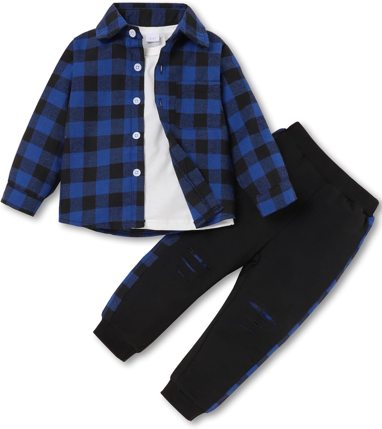 Toddler Boy Clothes Set with Button Down Shirt and Pants