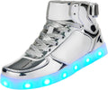 Kids LED Light Up High Top Sneakers - USB Rechargeable Shoes