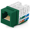 Everest 90 Angled RJ45 Cat6A Keystone Jacks 20-Pack - Slim Green