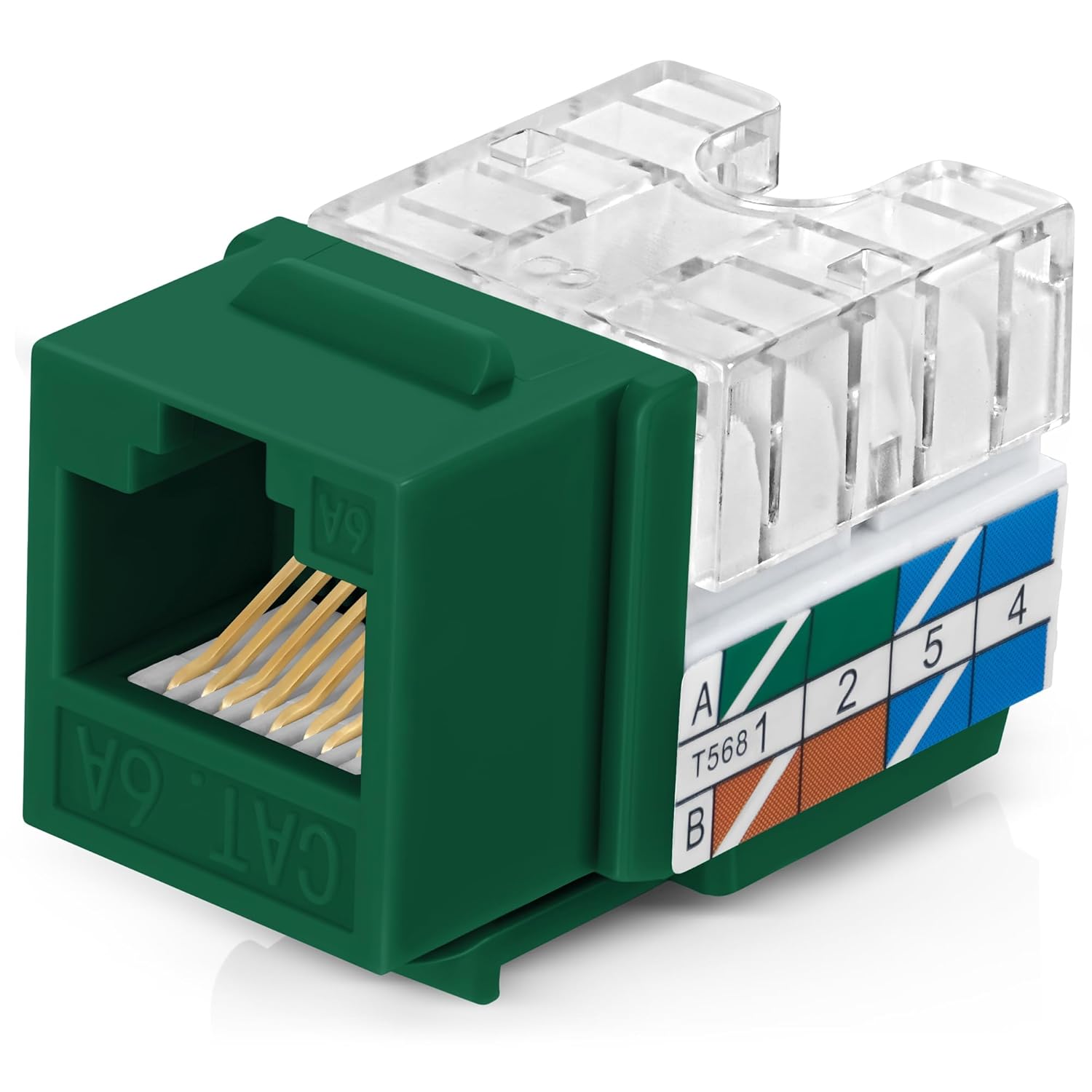 Everest 90 Angled RJ45 Cat6A Keystone Jacks for High Performance